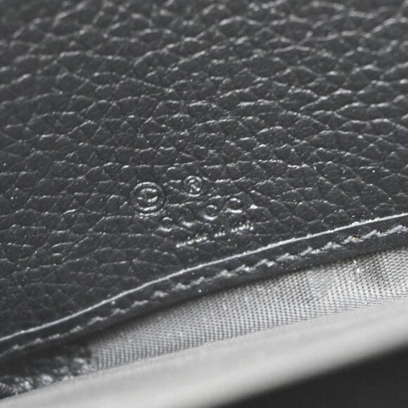 GUCCI Interlocking GG Tassel Long Zipper Around Wallet Leather Black GHW - Picture 12 of 16